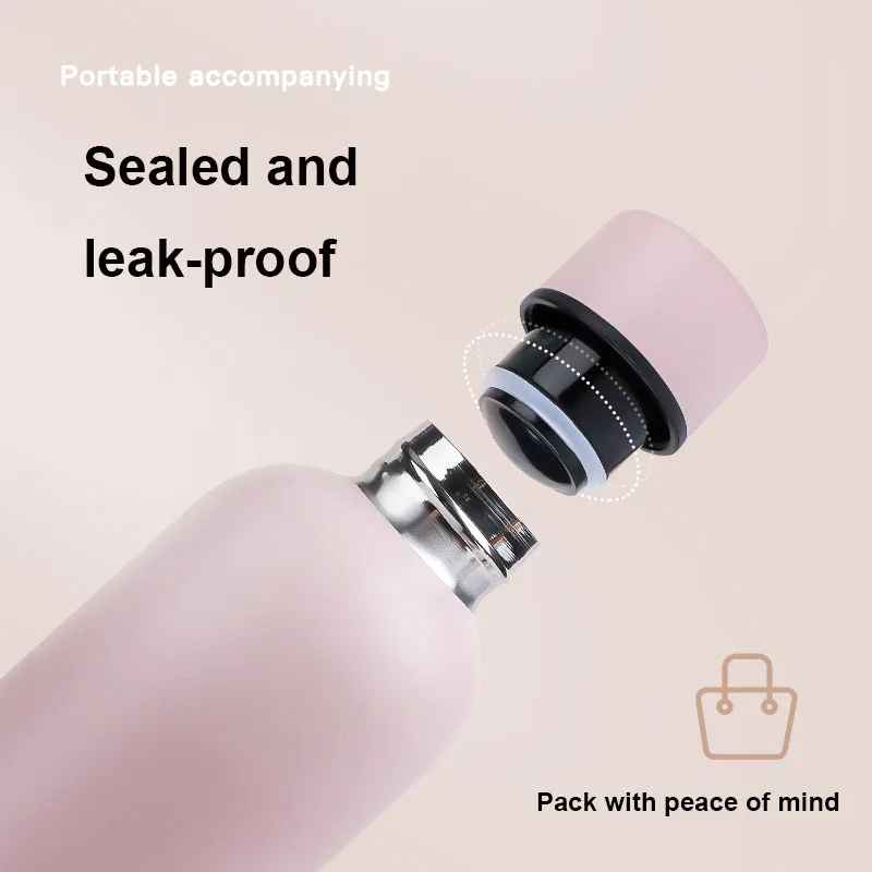 500/750/1000ML Small Mouth Thermos Cup, Outdoor Stainless Steel Bottle, Rubber Paint Sports Kettle