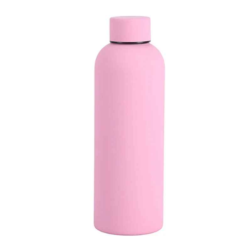 500/750/1000ML Small Mouth Thermos Cup, Outdoor Stainless Steel Bottle, Rubber Paint Sports Kettle